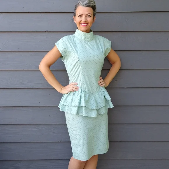Vintage | Dresses | Vintage Calico Peplum Dress 98s 80s S M | Poshmark Vintage | Dresses | Vintage Calico Peplum Dress 98s 80s S M | Poshmark